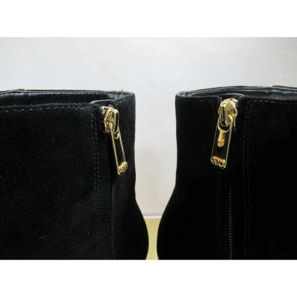 Michael Kors Maxine Block Heel Platform Bootie Zip Suede Black Size 8.5 - Picture 8 of 10